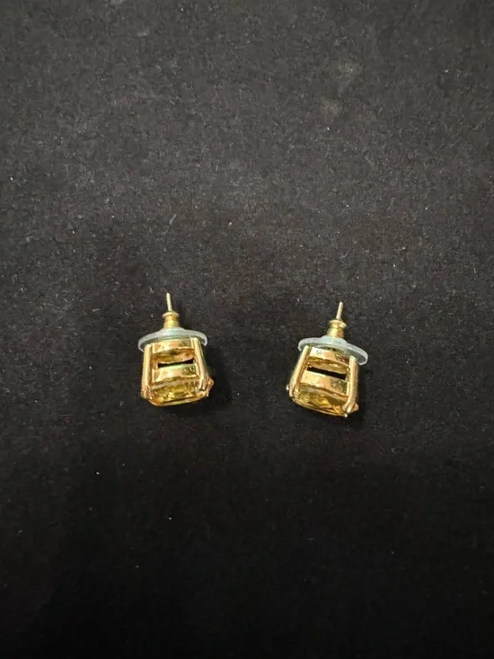NWOT kate spade Golden Citrine-Color Faceted Stud Earrings - Picture 3 of 9